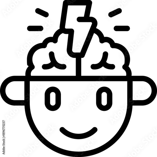 brainstorming line icon. Clean and minimalist vector icon for websites, mobile apps, presentations, and logos. Fully scalable and customizable for any project.