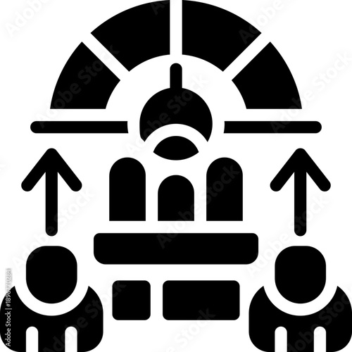 performance glyph icon. Strong and solid vector icon for websites, mobile interfaces, presentations, and visual branding. High quality and easy to edit.