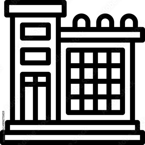 business center line icon. Clean and minimalist vector icon for websites, mobile apps, presentations, and logos. Fully scalable and customizable for any project.