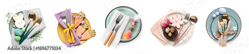 Group of stylish Easter tab...