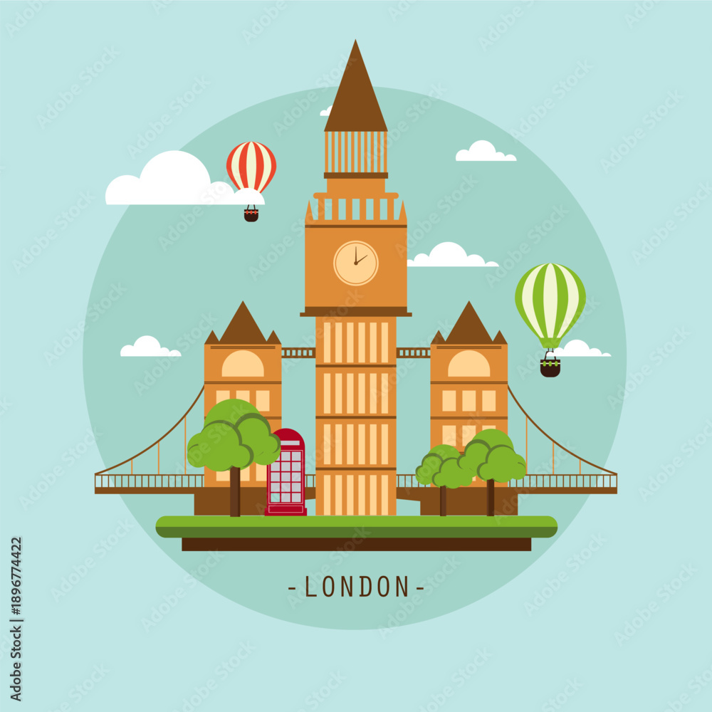 Fototapeta premium london landmark [Converted].eps