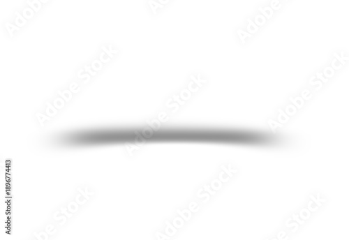 Soft black shadow on a Transparent PNG background. Realistic drop shadow effect. Floating effect for product mockup.