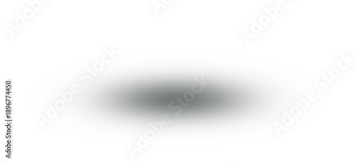 Soft black shadow on a Transparent PNG background. Realistic floor drop shadow for object, logo, or product mockup design.