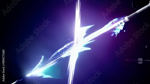 A Blue-Purple Slash with Afterglow