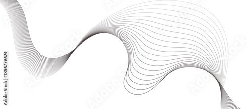 minimalist abstract background featuring wavy gray lines on a white backdrop creating a smooth and elegant pattern design for modern and creative wavey design.