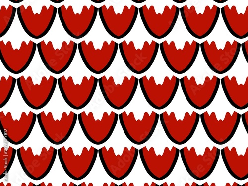 pattern with hearts for the design of textiles and packaging