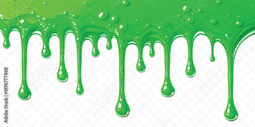 realistic 3d colorful liquid paint dripping down in different style isolated on transparent background