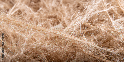 Detailed Macro View of Tangled Brown Natural Fibers on a Transparent Background Cutout Element Digital Design Asset