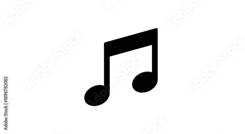 Black Eighth Note Music Symbol.