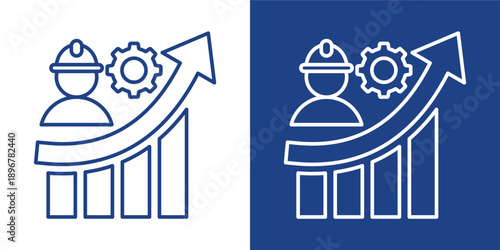 Productivity Blue And White Icon Style Collection