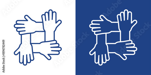 Union Blue And White Icon Style Collection