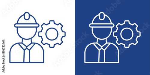 Occupation Blue And White Icon Style Collection