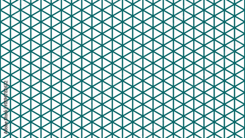 Abstract seamless geometric pattern with a dense tessellation of teal triangles on a clean white background, creating a modern and versatile digital design texture