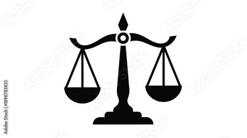 Scales of justice icon a striking black silhouette