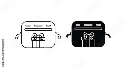 Two styles of mailbox icons showing a wrapped gift delivery inside