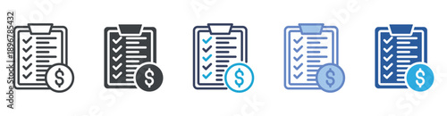 Policies icon set multiple style collection