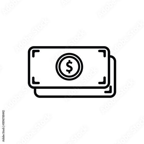 Free Download Cash Money Outline Icon Vector - GFXLoad