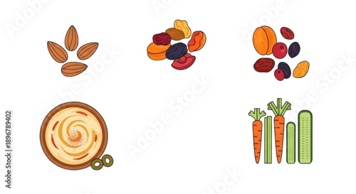 Variety of colorful fresh organic vegetables isolated on transparent background.