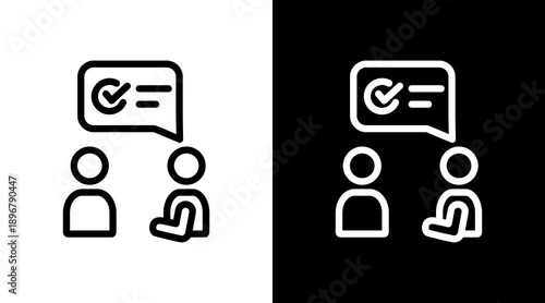 Advice White Icon Set Vector 