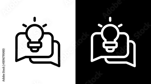 Opinion White Icon Set Vector 