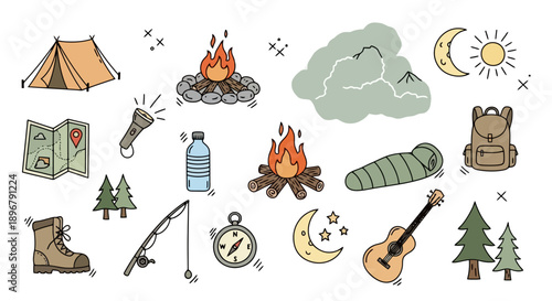 Camping and Outdoor Adventure Gear Collection.