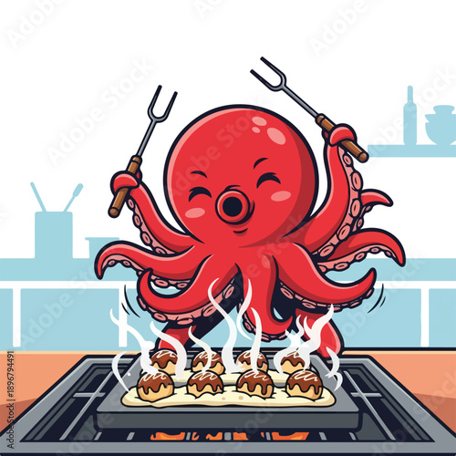 cartoon illustration of a pizza