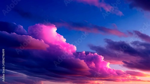 Dynamic Cloudscape showcasing vibrant sunset colors with layered sky textures