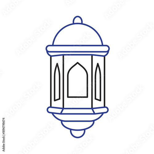 Lantern icon. Ramadan. Lantern for Muslims on a white background. Islam, Muslim, Arabic. outline design style.