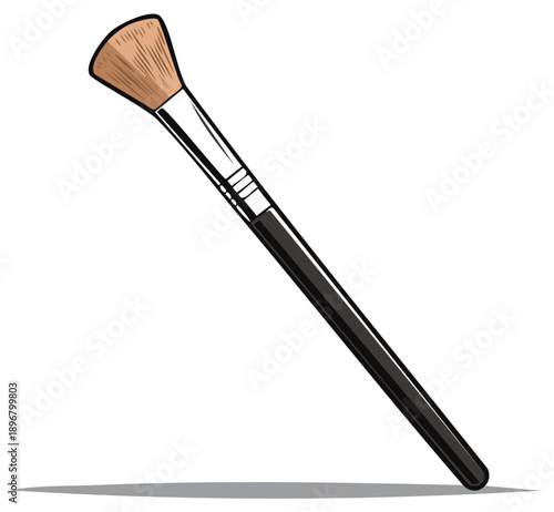 Professional makeup brush illustration for beauty and cosmetic application