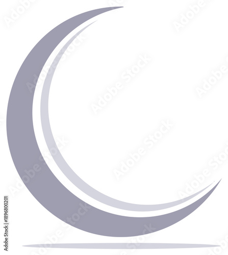 Crescent Moon, Minimalist, Silhouette Icon, Shape, New Moon, Space Symbol, Half Moon