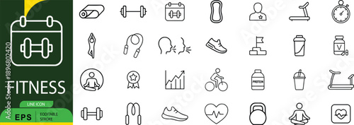 Fitness graphic design with bold typography and vibrant green color scheme