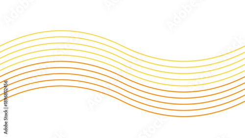 Yellow Orange Wave Lines Gradient Sinusoidal Pattern