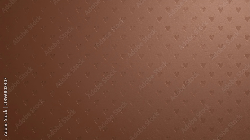 Fototapeta premium 초콜릿 브라운 러브 패턴 배경