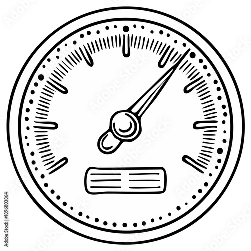 Gauge Illustration, Measuring Tool, Pressure Indicator Vector Graphic
