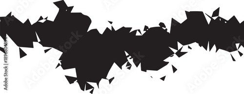 Black torn paper edge on white background illustration design