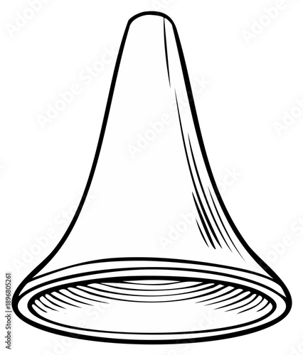 Line Drawing of a Medical Ear Speculum Cone