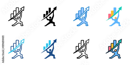 Scalability icons set multiple style collection. Editable stroke 
