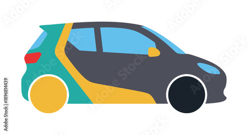 Modern Electric Car - City Commute Vehicle