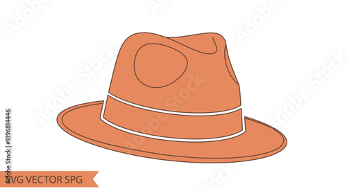 Retro Fedora Hat, Vintage Fashion Accessory