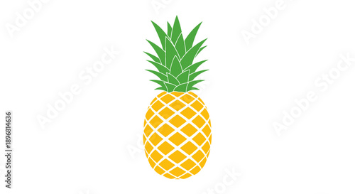 Fresh Pineapple Icon Vector Illustration