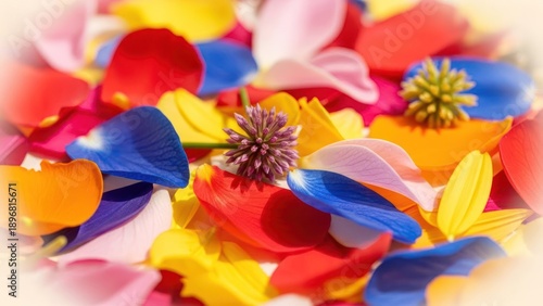 Colorful flower petals close up abstract