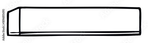 A graphic representation of a simple hand drawn rectangular box frame, perfect for abstract presentations, modern design layouts, or creative visual communication projects.