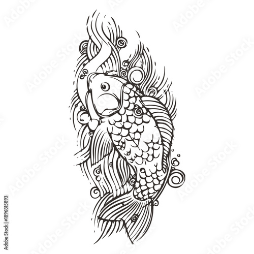 Koi Fish Tattoo Design