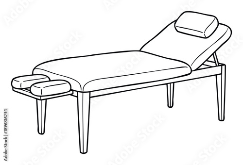 Professional massage table with adjustable headrest and comfortable arm supports, ideal for wellness centers, spa resorts, beauty salons, and medical examination rooms