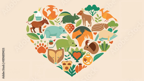 World Wildlife Day Illustration Promoting Love for Nature.eps