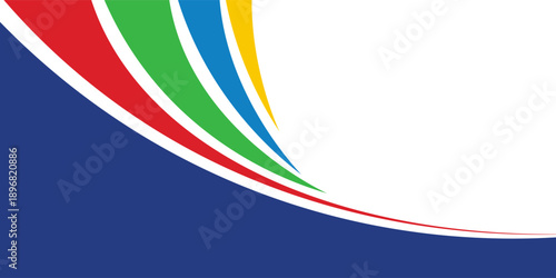 Abstract geometric colorful background with wave and basic shape. Background for international sport tournament in Paris France football basketball voleyball softball