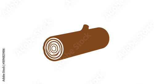 Brown Wooden Log with Rings