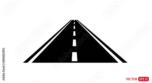 Perspective Highway Road Vector Icon