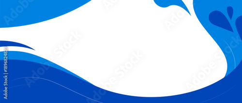 Vibrant Blue Abstract Wave Background With Fluid Curves, Perfect For Modern Design Projects