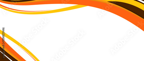Vibrant Abstract Wave Design With Orange, Yellow, and Brown Curves For Modern Backgrounds And Banners.vector illustration eps10